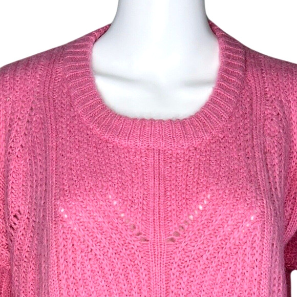 Madewell Sweater Womens Medium Pink Charley Pullover Alpaca Blend Cozy‎ Preppy - Picture 5 of 8